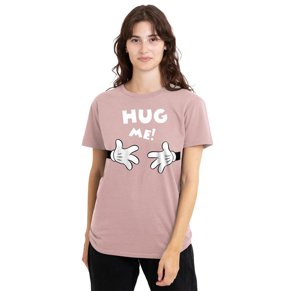Pink - Lifestyle - Disney Womens-Ladies Hug Me Mickey Mouse Valentine`s Day T-Shirt