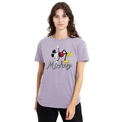 Lavender - Lifestyle - Disney Womens-Ladies Funky Dance Mickey Mouse T-Shirt