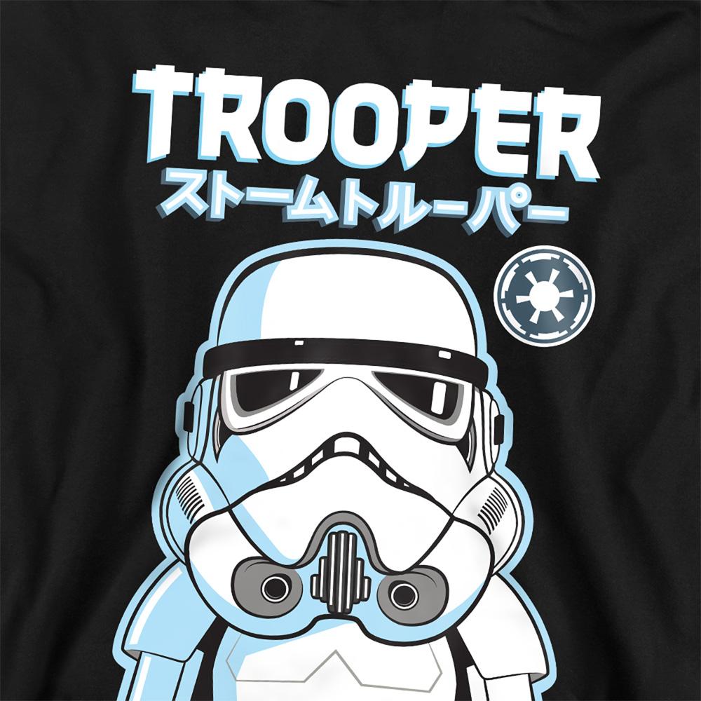 Athletic Heather - Back - Star Wars Childrens-Kids Stormtrooper Kawaii Pullover Hoodie