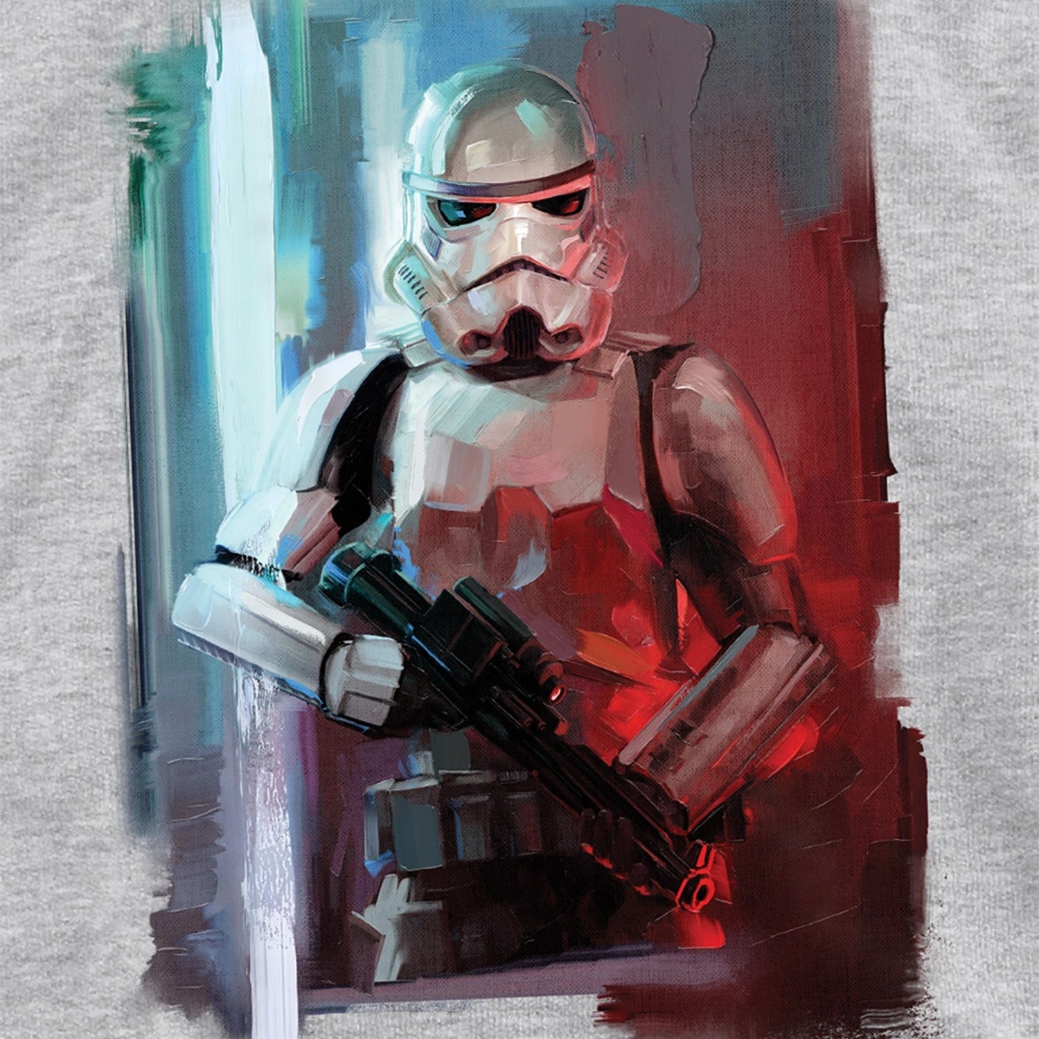Athletic - Side - Star Wars: Obi-Wan Kenobi Childrens-Kids Stormtrooper Painted Pull Over Hoodie