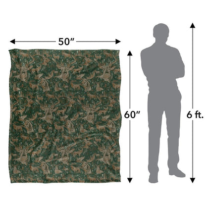 Green - Pack Shot - JQ Licensing Jl-Jp Big Game Hunting Silky Deer Moose Supersoft Blanket