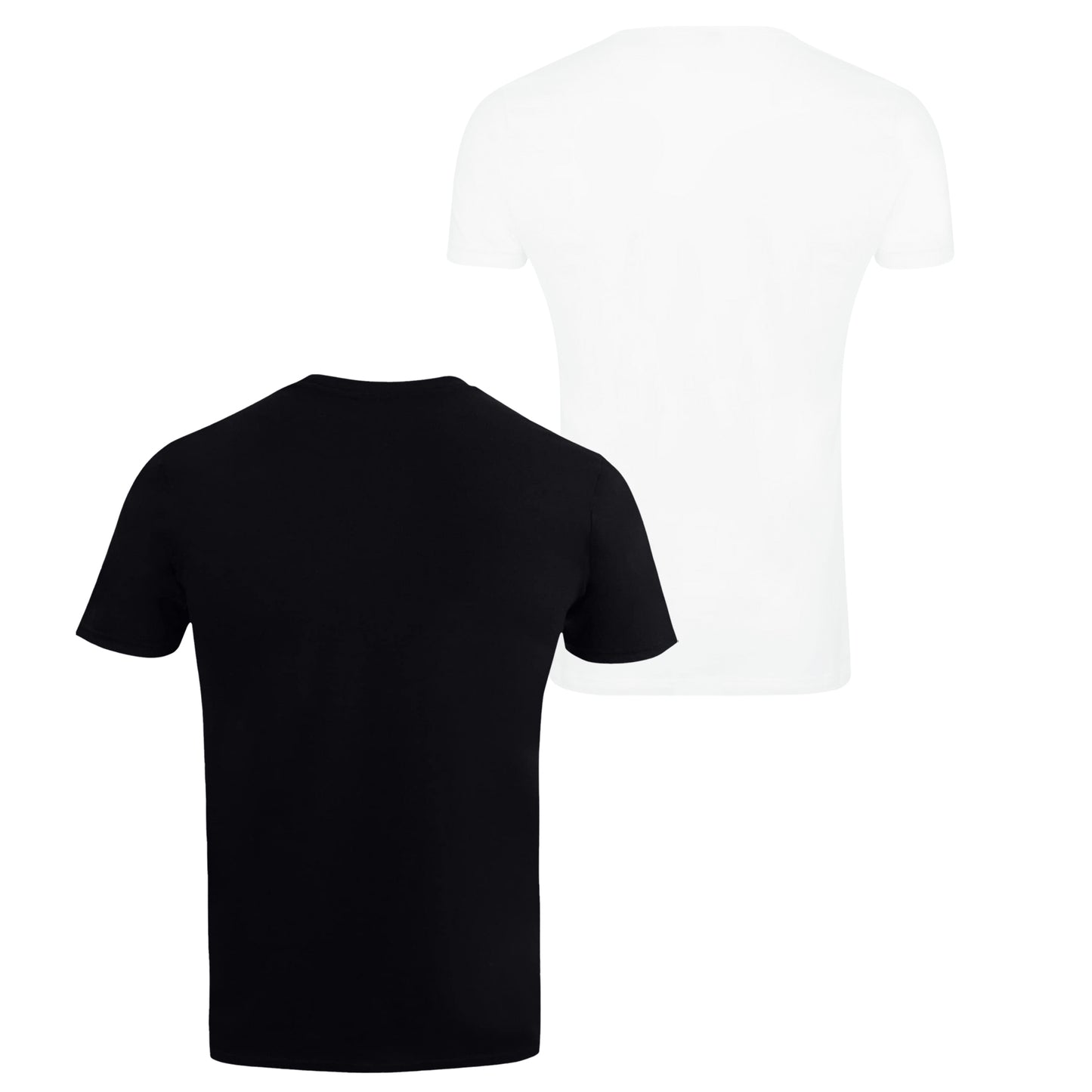 Black-White - Back - Star Wars: The Mandalorian Mens Baby Yoda T-Shirt (Pack Of 2)