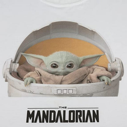 Black-White - Side - Star Wars: The Mandalorian Mens Baby Yoda T-Shirt (Pack Of 2)