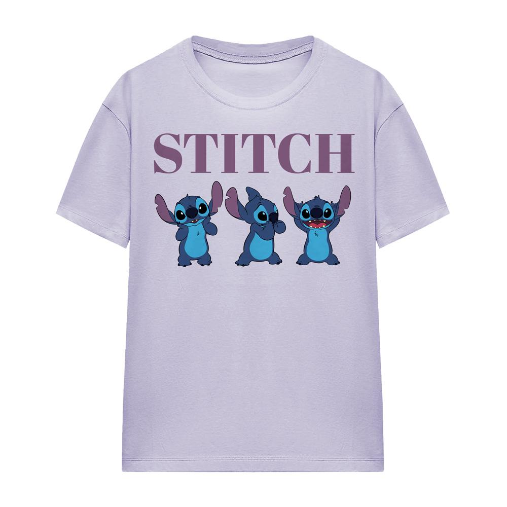 Lavender - Lifestyle - Lilo & Stitch Womens-Ladies Stitch Poses T-Shirt