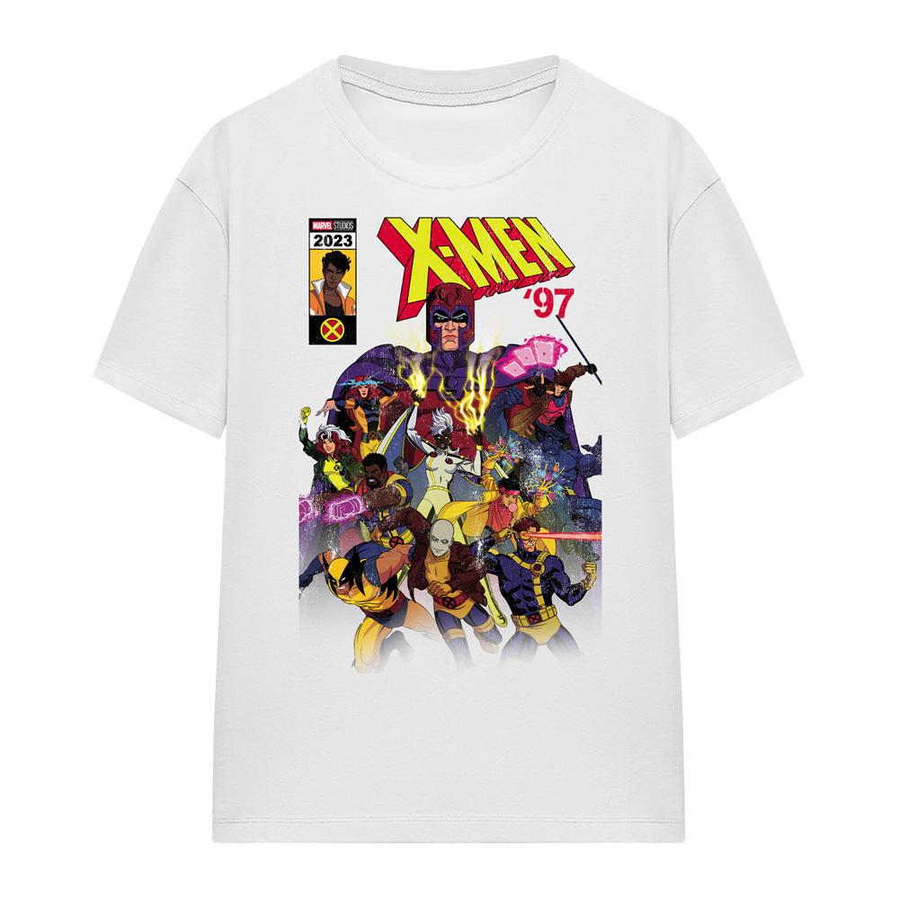 White - Side - X-Men Womens-Ladies Front Cover T-Shirt