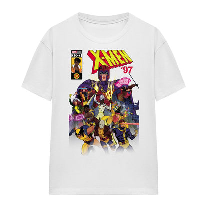 White - Side - X-Men Womens-Ladies Front Cover T-Shirt