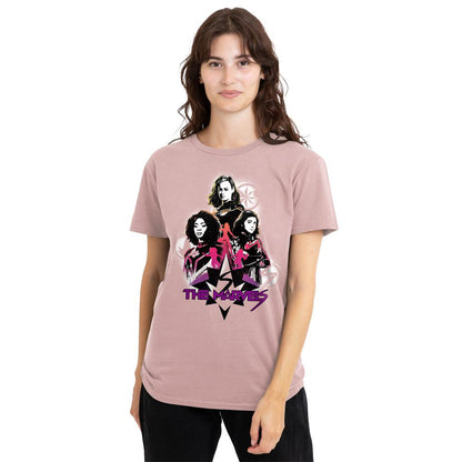 Pink - Back - The Marvels Womens-Ladies Graffiti T-Shirt