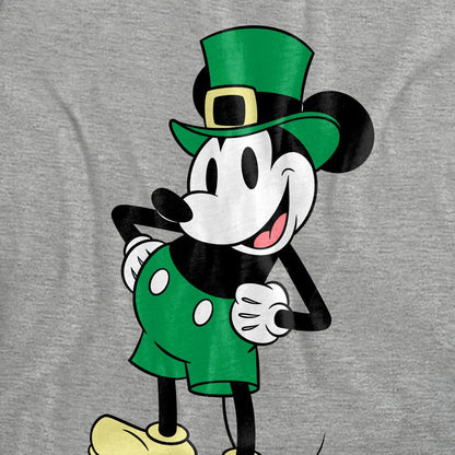 Athletic - Pack Shot - Disney Womens-Ladies Mickey Mouse Heather St Patricks Day T-Shirt