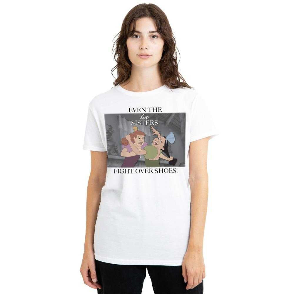 White - Lifestyle - Cinderella Womens-Ladies Even The Best Sisters Anastasia Drizella T-Shirt