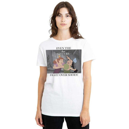 White - Lifestyle - Cinderella Womens-Ladies Even The Best Sisters Anastasia Drizella T-Shirt