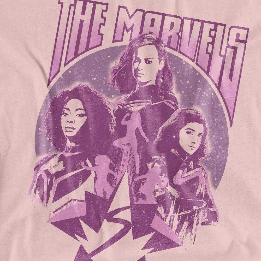 Pink - Side - The Marvels Womens-Ladies Graffiti T-Shirt