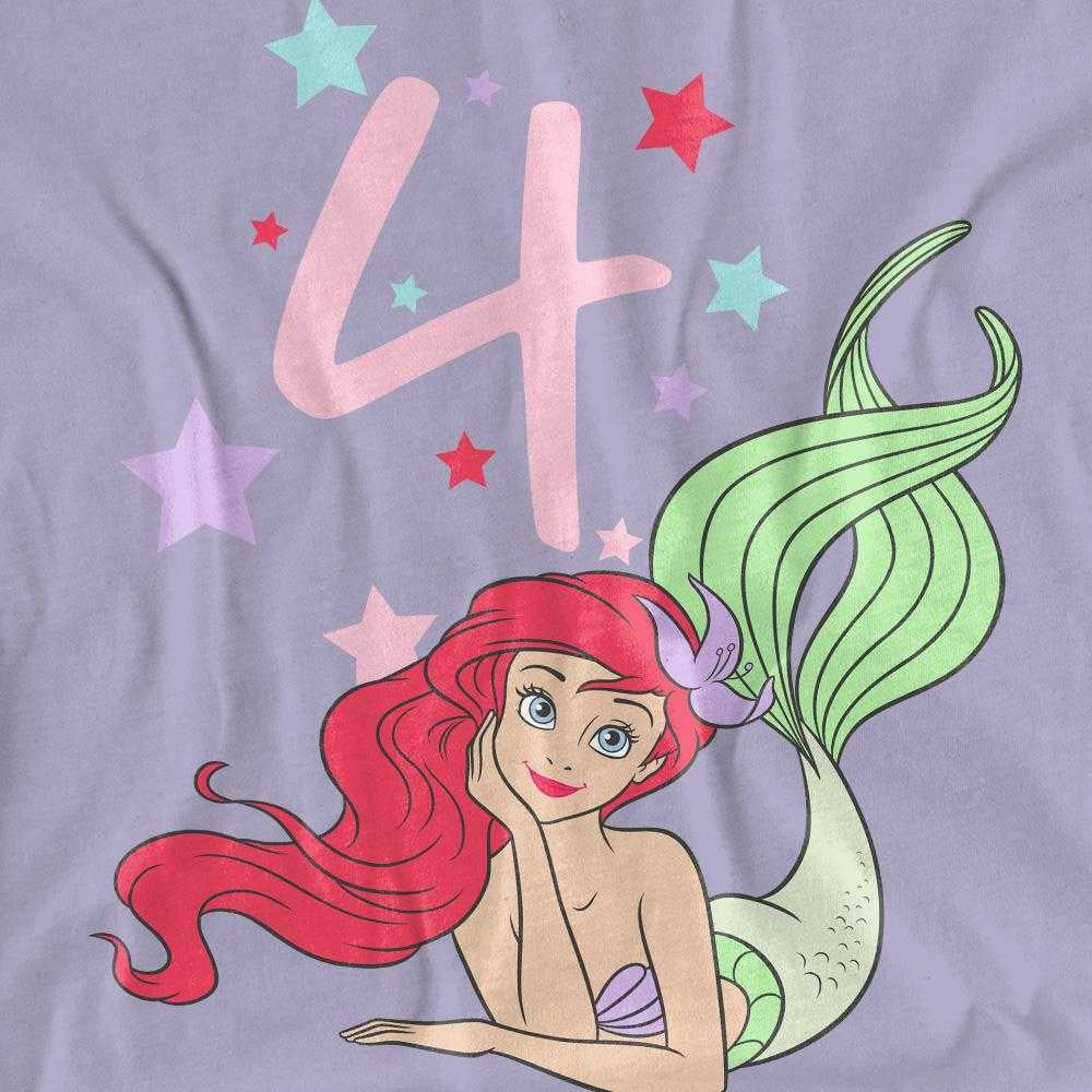 Lavender - Side - The Little Mermaid Womens-Ladies Ariel T-Shirt