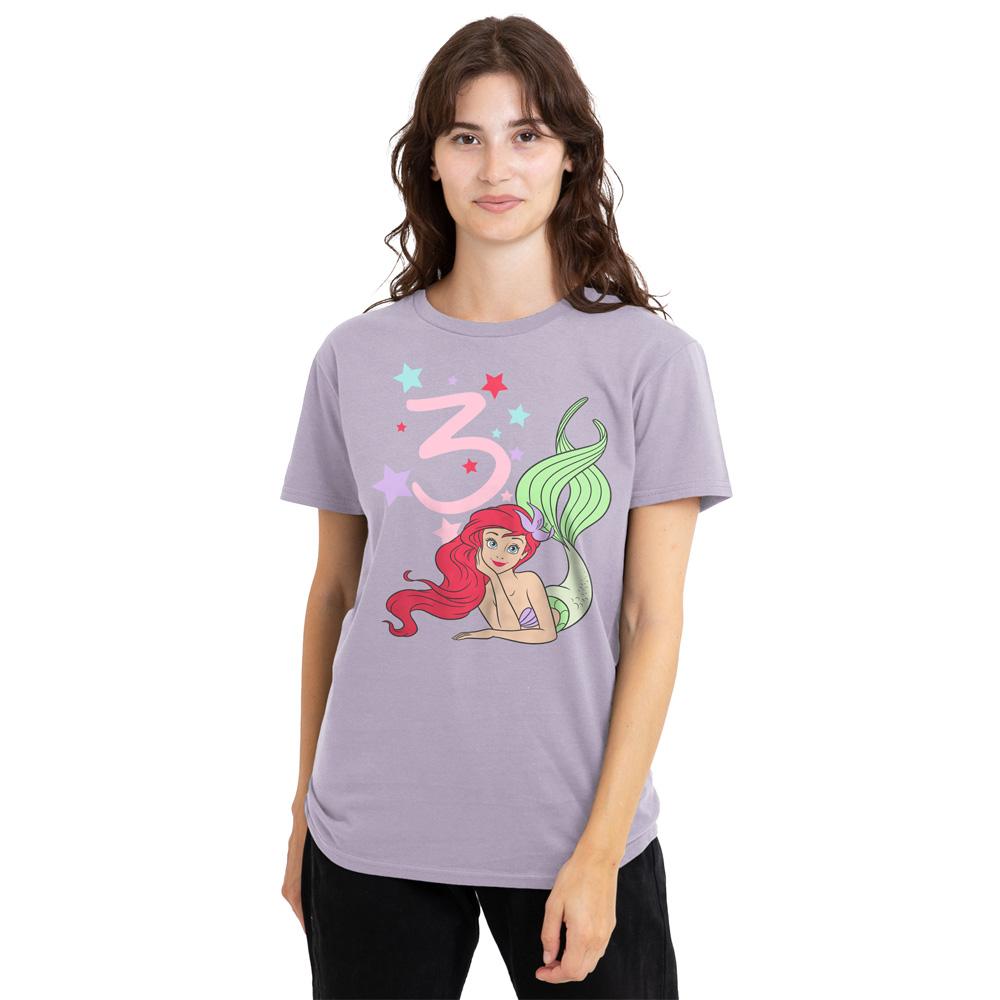 Lavender - Lifestyle - The Little Mermaid Womens-Ladies Ariel 3rd Birthday T-Shirt