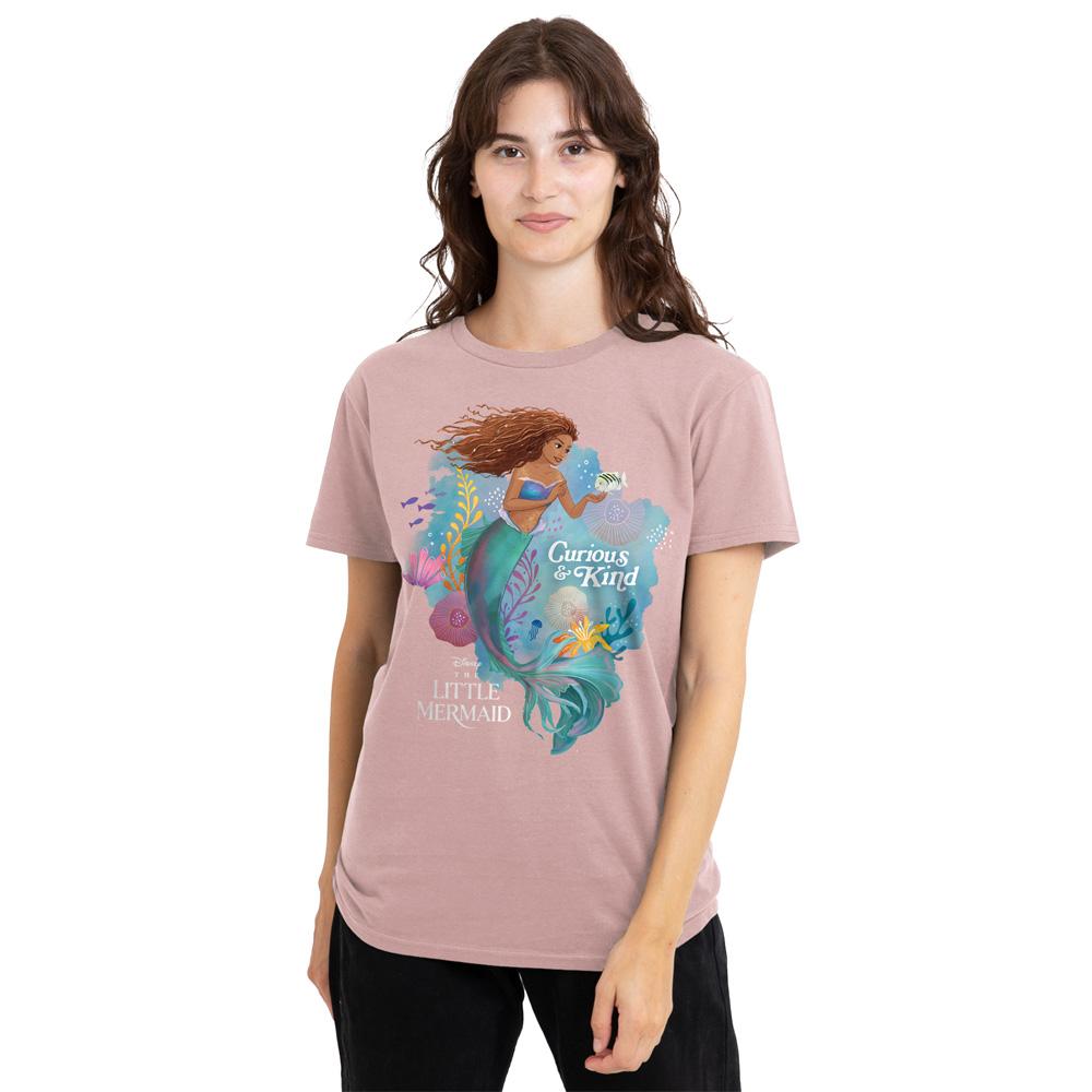 Pink - Lifestyle - The Little Mermaid Womens-Ladies Curious And Kind Ariel T-Shirt