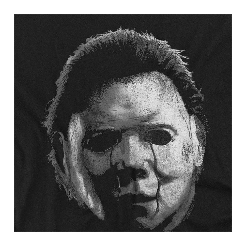 Black - Pack Shot - Halloween Unisex Adult Michael Myers Face T-Shirt