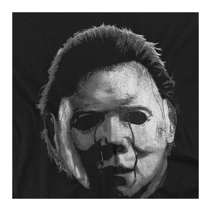 Black - Pack Shot - Halloween Unisex Adult Michael Myers Face T-Shirt