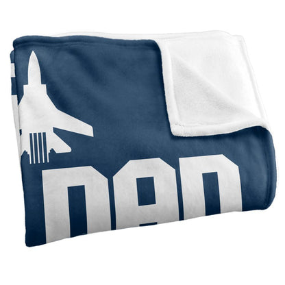 Multicoloured - Side - Top Gun Top Dad Silky Supersoft Blanket