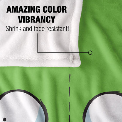Multicoloured - Lifestyle - Invader Zim Silky Face Gir Supersoft Blanket