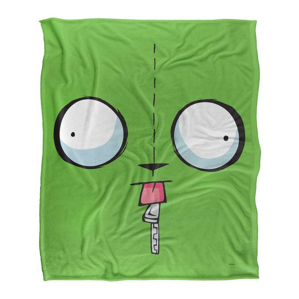 Multicoloured - Front - Invader Zim Silky Face Gir Supersoft Blanket