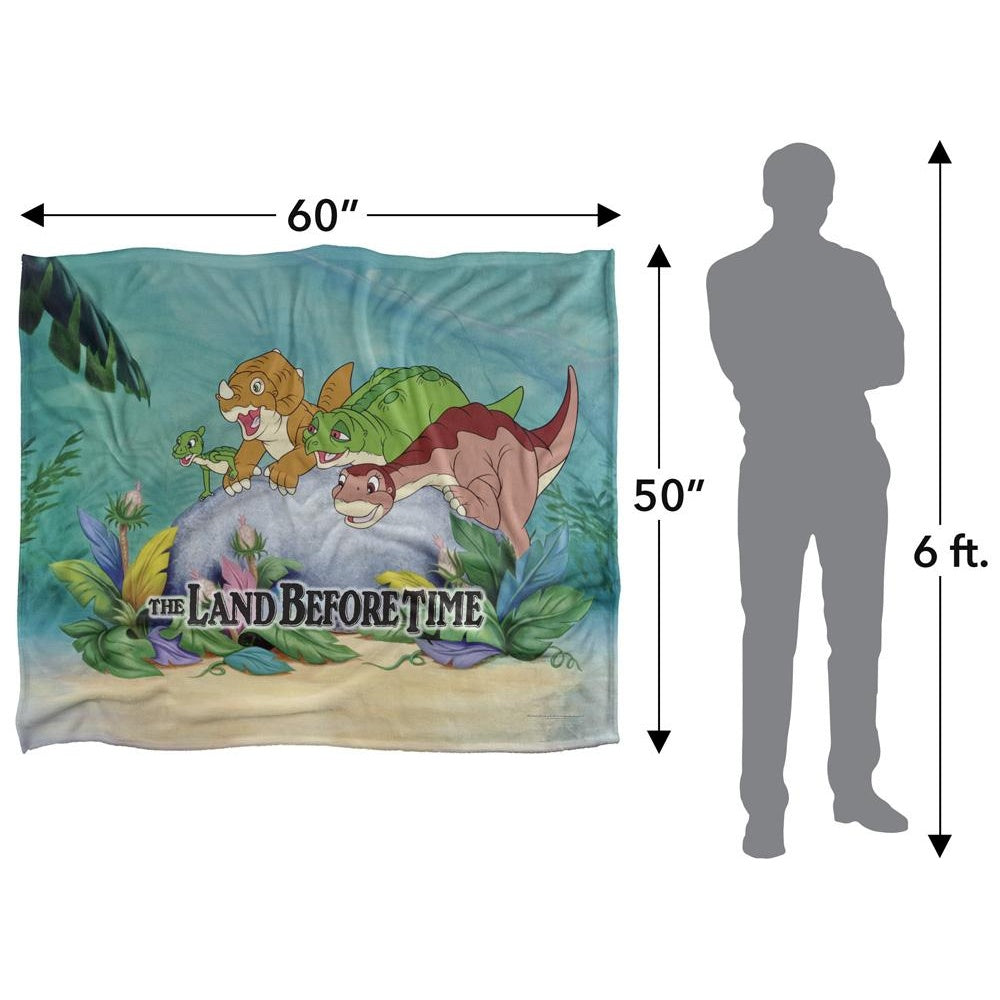 Multicoloured - Pack Shot - The Land Before Time Silky Supersoft Blanket