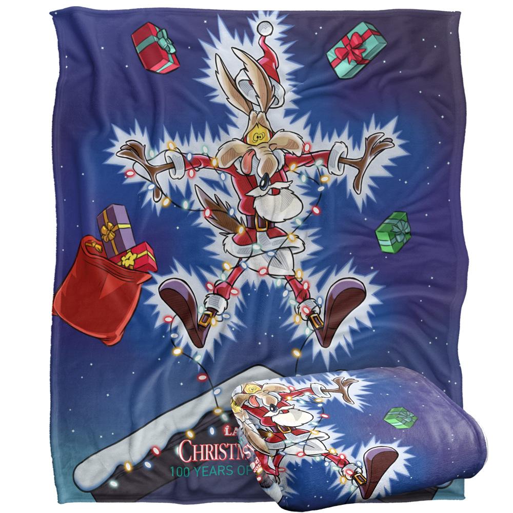 Multicoloured - Back - Warner Bros Christmas Vacation Silky Wile E Coyote Supersoft Blanket