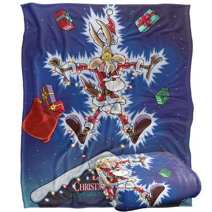Multicoloured - Back - Warner Bros Christmas Vacation Silky Wile E Coyote Supersoft Blanket