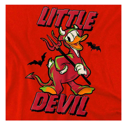 Red - Side - Donald Duck Childrens-Kids Little Devil Pullover Hoodie