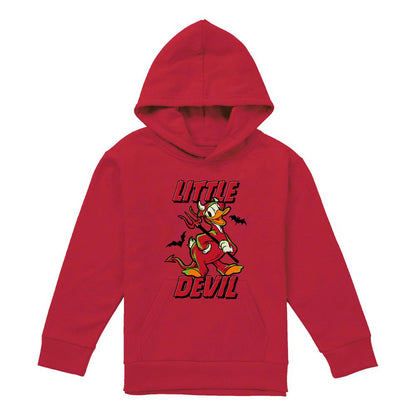 Red - Lifestyle - Donald Duck Childrens-Kids Little Devil Pullover Hoodie