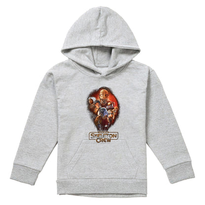 Athletic Heather - Front - Star Wars: Skeleton Crew Childrens-Kids Group Pullover Hoodie