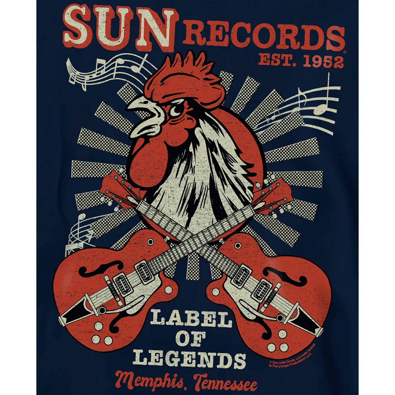 Navy - Side - Sun Records Childrens-Kids Label Of Legends Pullover Hoodie