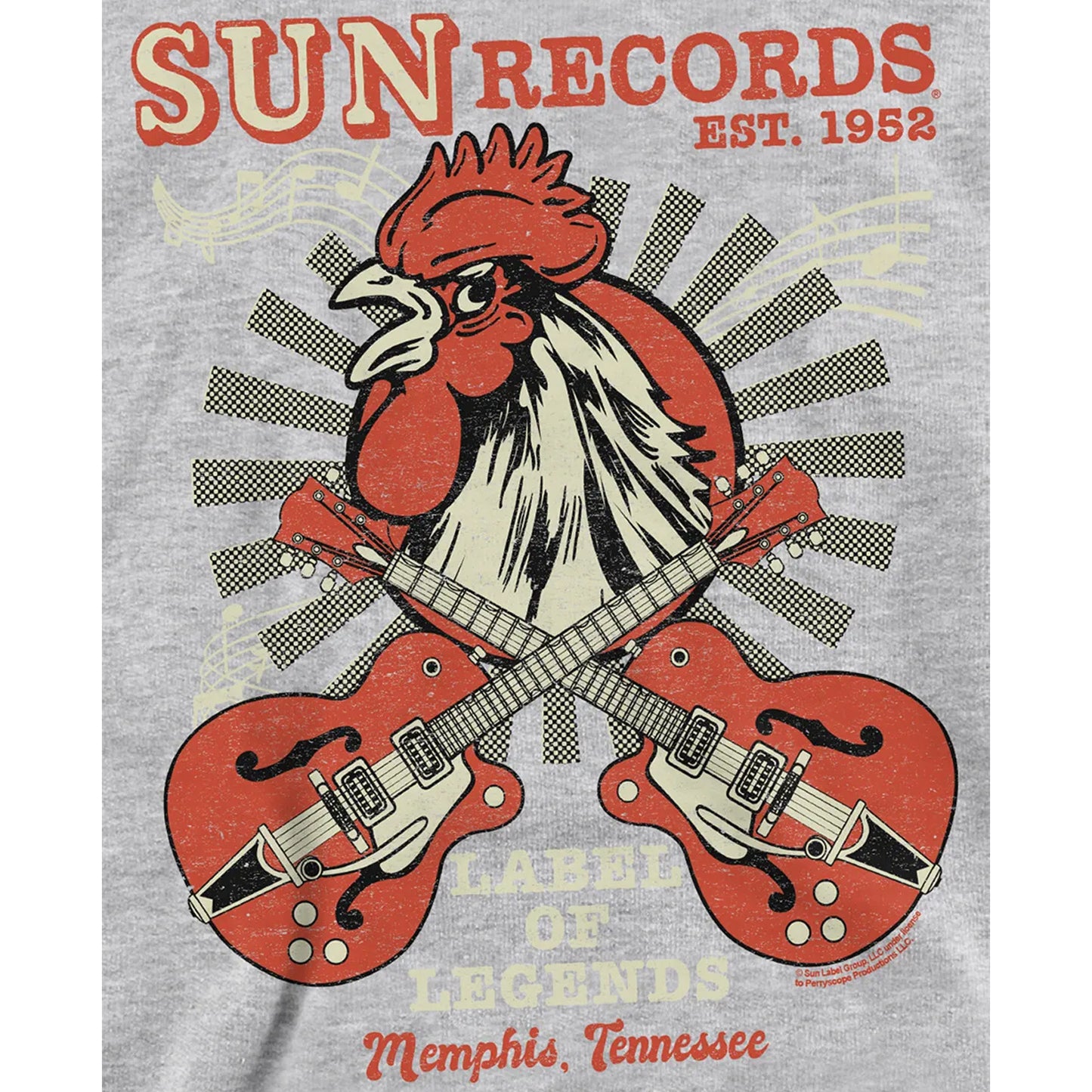 Athletic Heather - Side - Sun Records Childrens-Kids Label Of Legends Pullover Hoodie