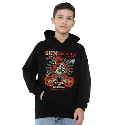 Black - Side - Sun Records Childrens-Kids Label Of Legends Pullover Hoodie