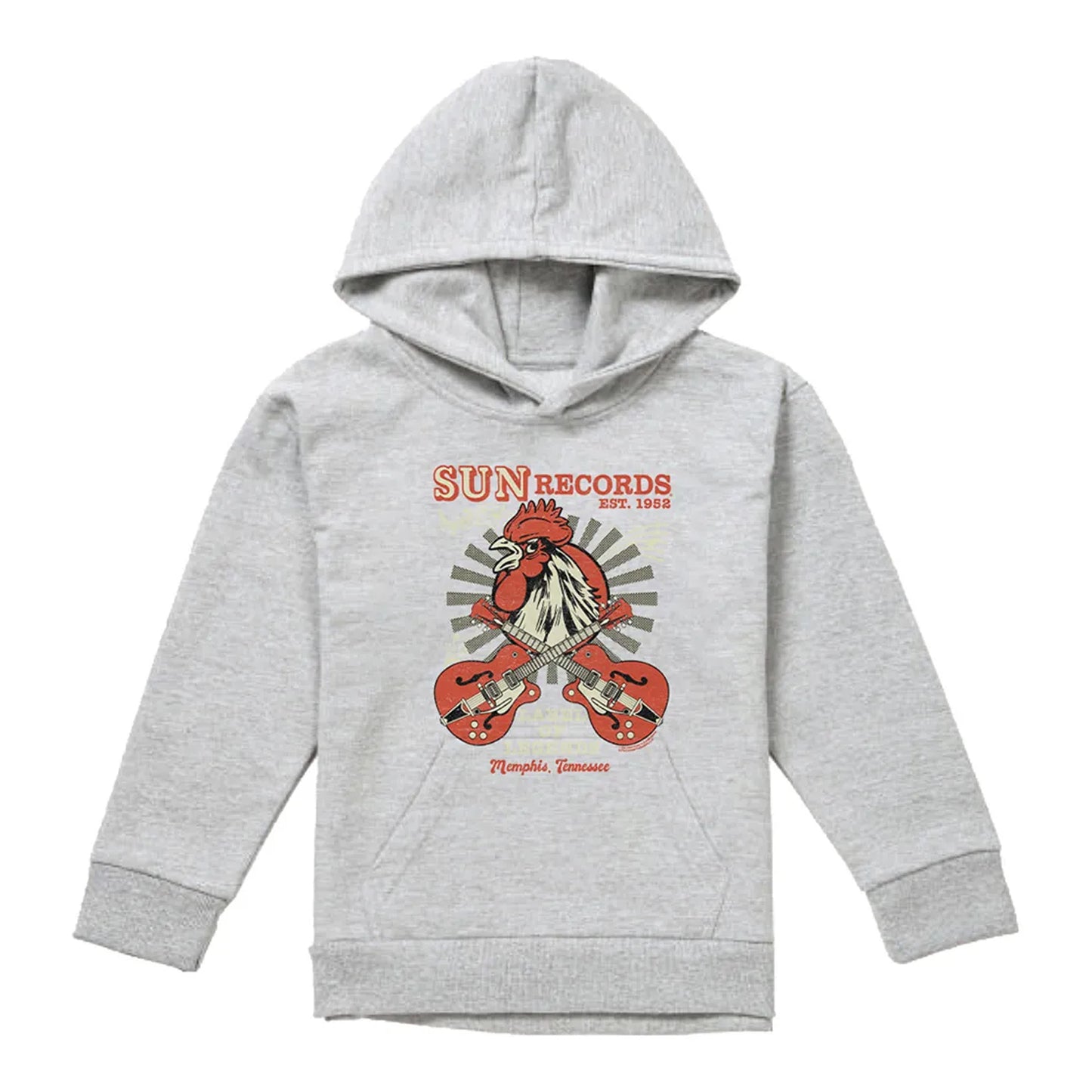 Athletic Heather - Front - Sun Records Childrens-Kids Label Of Legends Pullover Hoodie