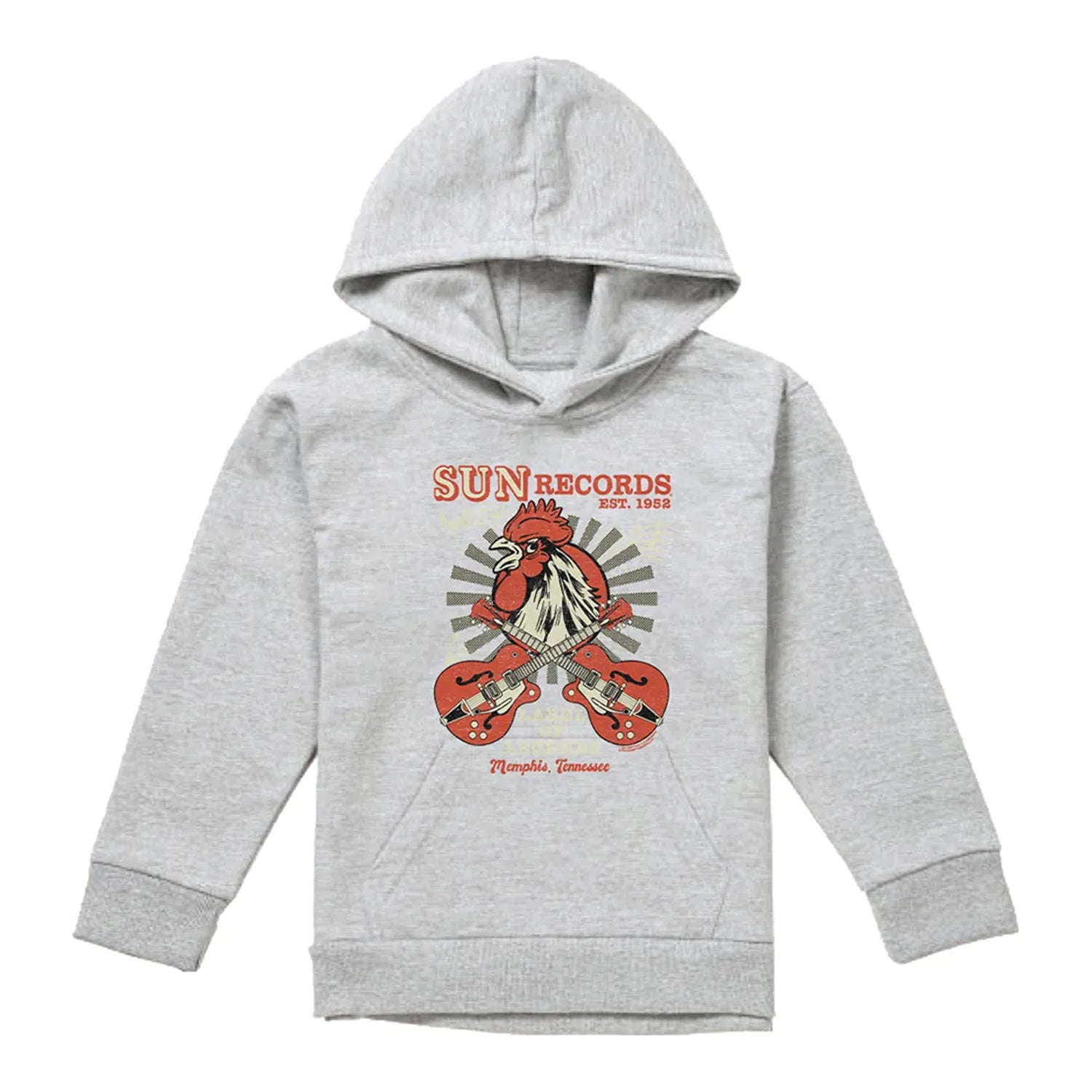 Athletic Heather - Front - Sun Records Childrens-Kids Label Of Legends Pullover Hoodie