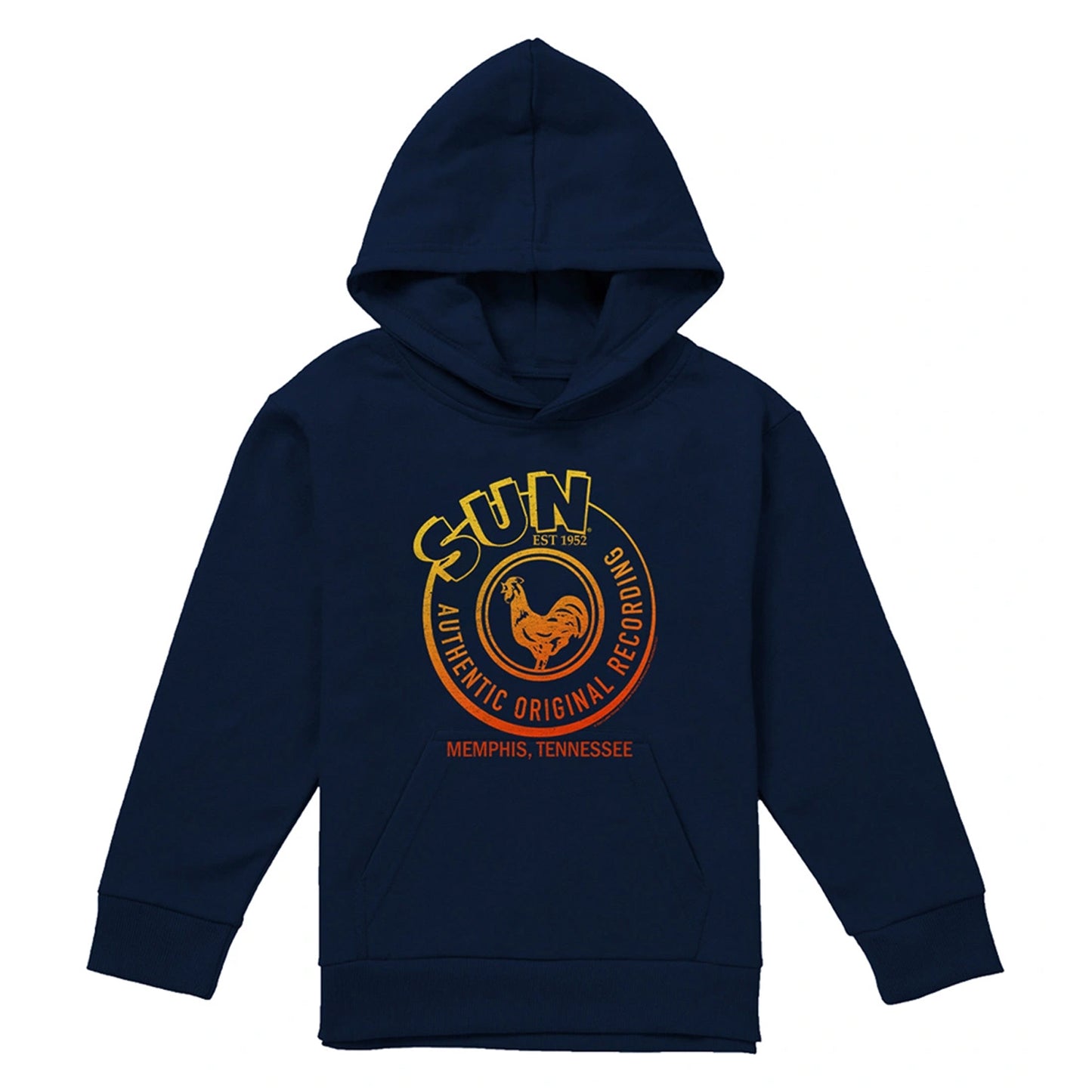 Navy - Front - Sun Records Childrens-Kids Sun Authentic Pullover Hoodie