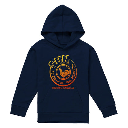 Navy - Front - Sun Records Childrens-Kids Sun Authentic Pullover Hoodie