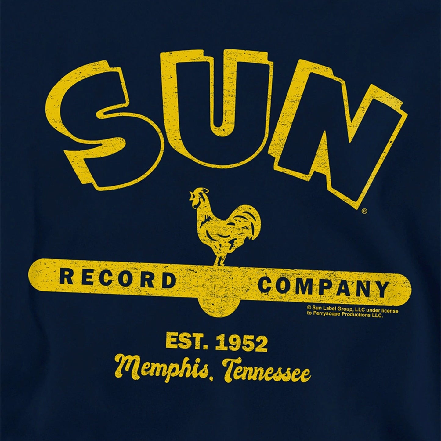 Navy - Side - Sun Records Childrens-Kids Simple Sun Logo Pullover Hoodie
