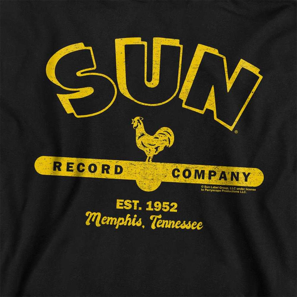 Black - Side - Sun Records Childrens-Kids Simple Sun Logo Pullover Hoodie
