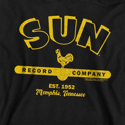 Black - Side - Sun Records Childrens-Kids Simple Sun Logo Pullover Hoodie