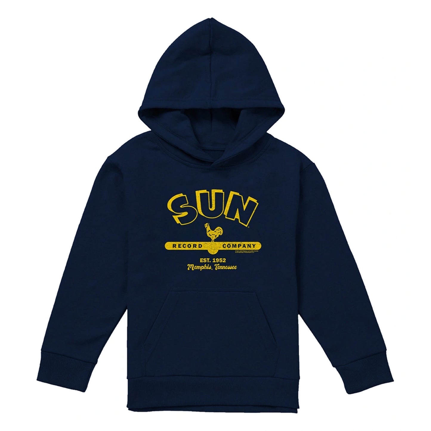Navy - Front - Sun Records Childrens-Kids Simple Sun Logo Pullover Hoodie