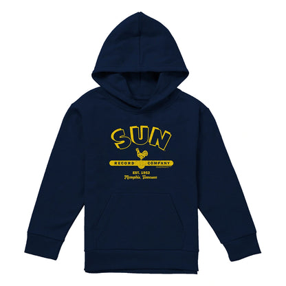 Navy - Front - Sun Records Childrens-Kids Simple Sun Logo Pullover Hoodie