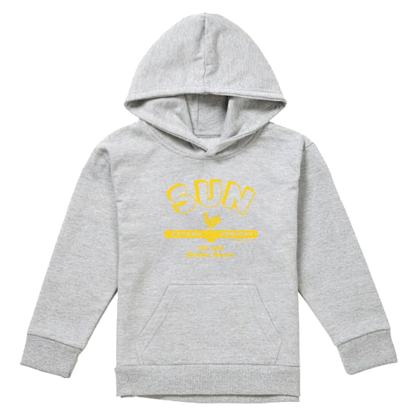 Athletic Heather - Front - Sun Records Childrens-Kids Simple Sun Logo Pullover Hoodie