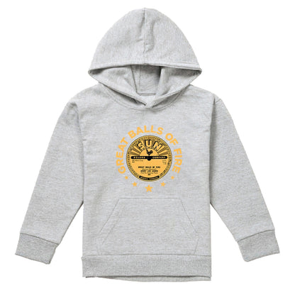Athletic Heather - Front - Sun Records Childrens-Kids Jerry Lee Lewis Great Balls Of Fire Pullover Hoodie