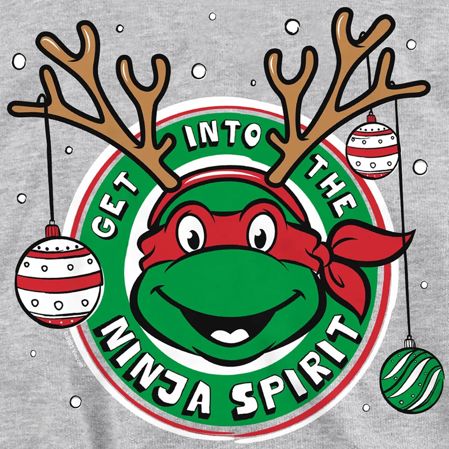 Athletic Heather - Side - Teenage Mutant Ninja Turtles Childrens-Kids Get Into The Ninja Spirit Pullover Hoodie