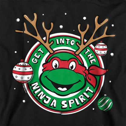 Black - Pack Shot - Teenage Mutant Ninja Turtles Childrens-Kids Get Into The Ninja Spirit Pullover Hoodie