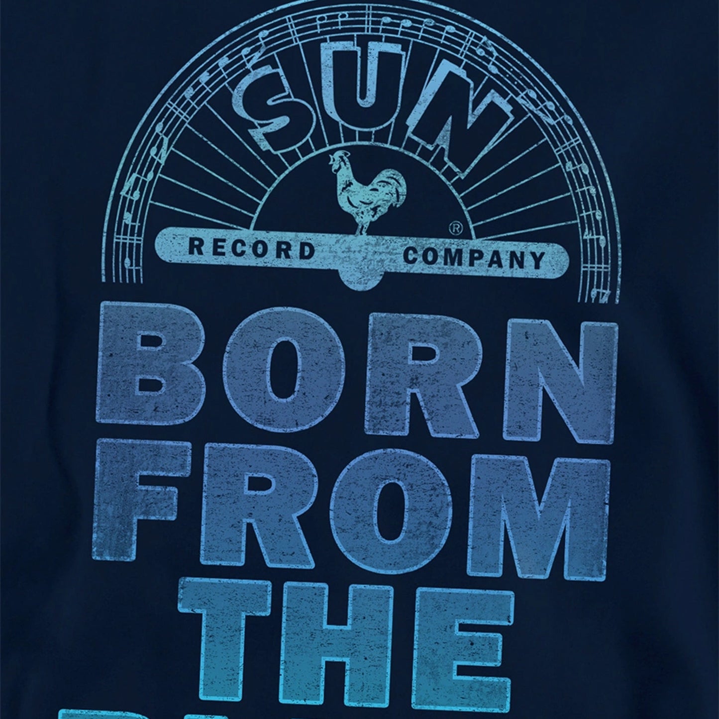 Navy - Side - Sun Records Childrens-Kids Born From The Blues Pullover Hoodie