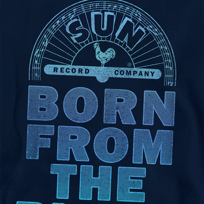 Navy - Side - Sun Records Childrens-Kids Born From The Blues Pullover Hoodie