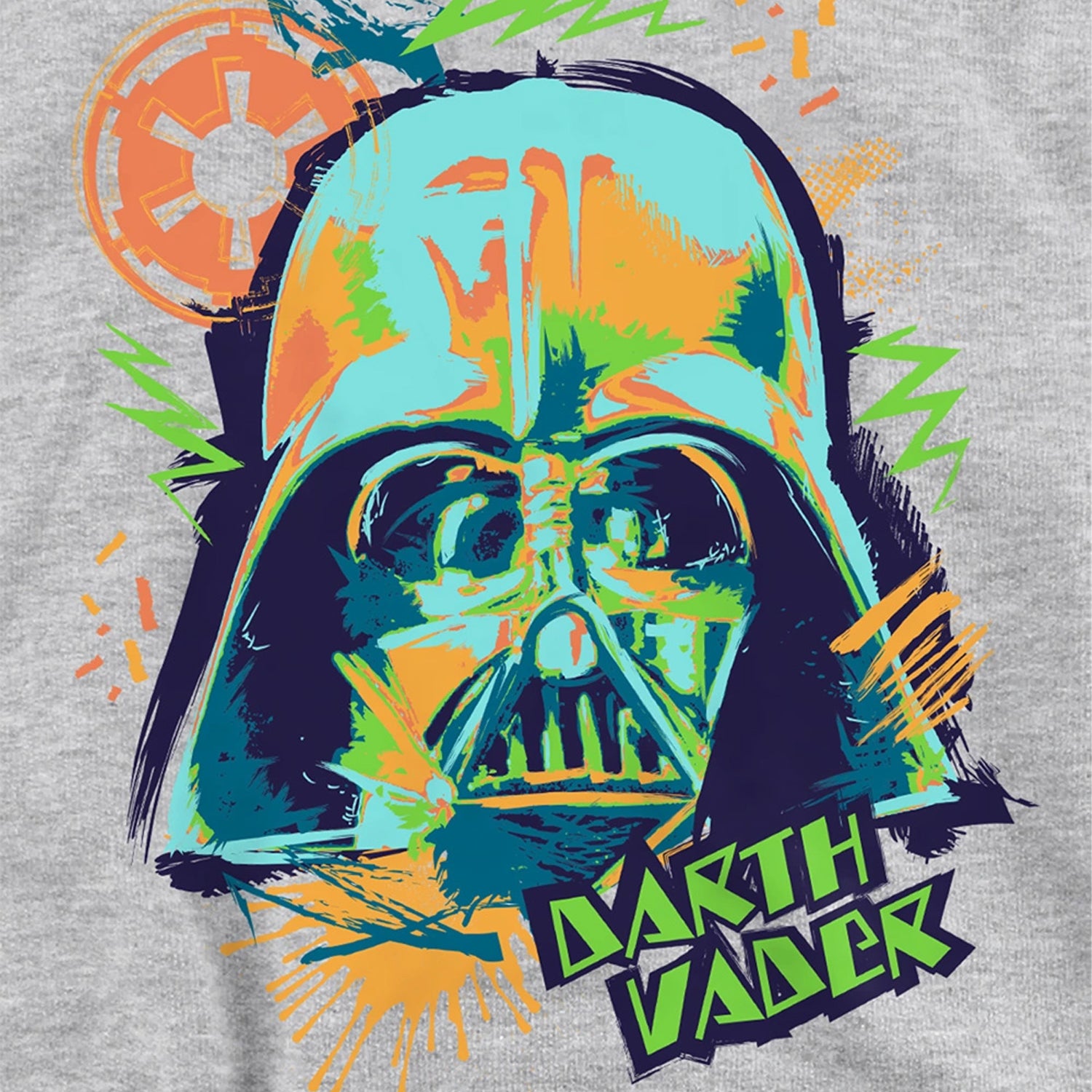 Athletic - Side - Star Wars Childrens-Kids 90s Darth Vader Heather Pullover Hoodie