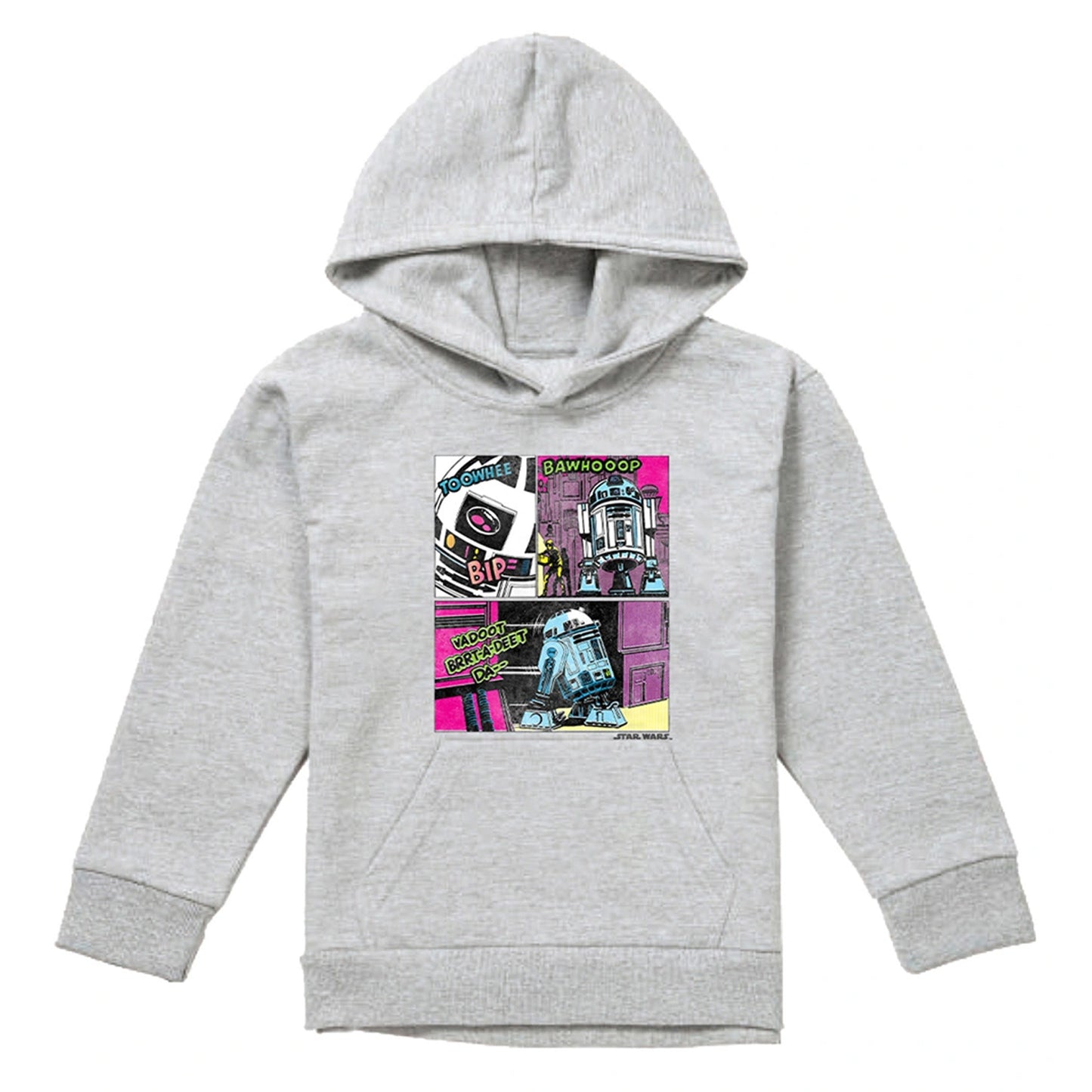 Athletic Heather - Front - Star Wars Childrens-Kids To The Rescue R2-D2 Heather Hoodie