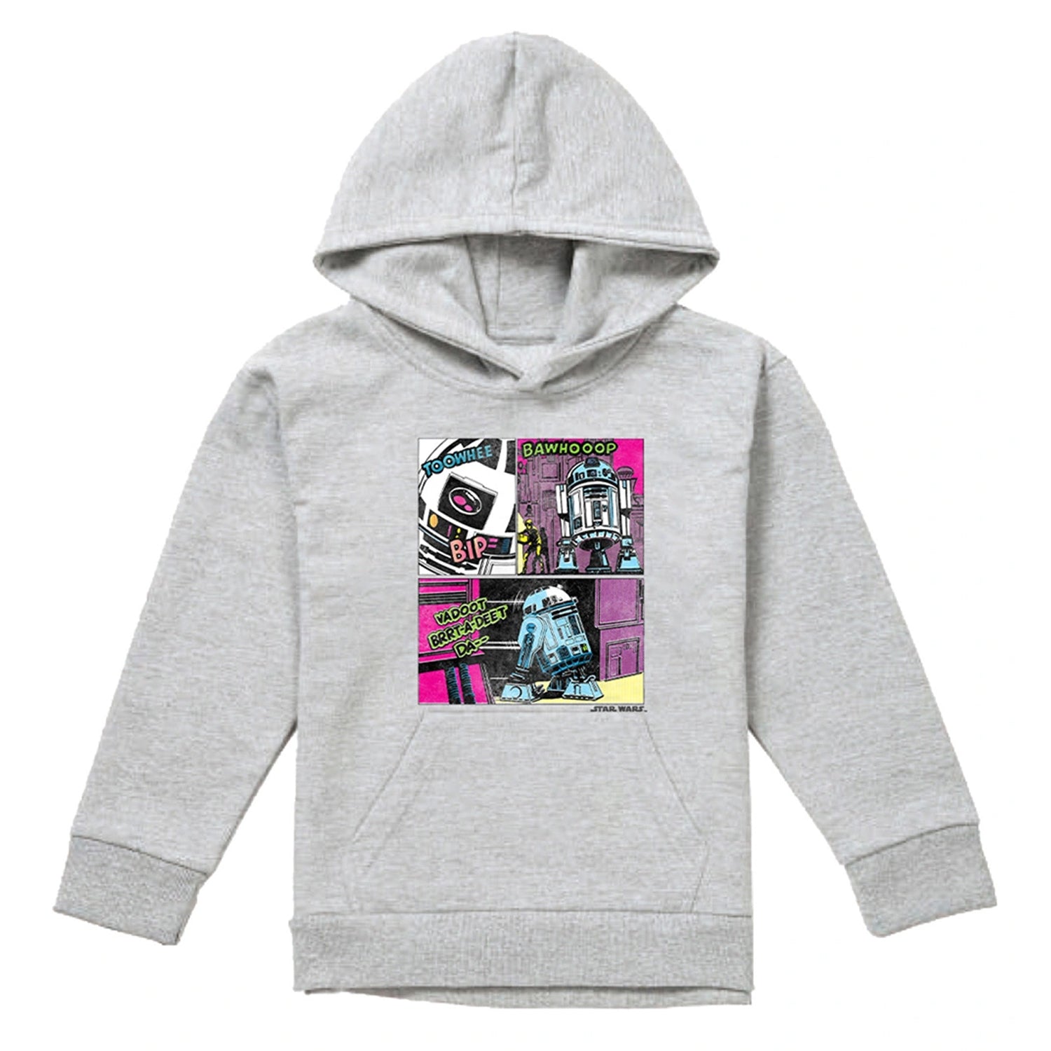 Athletic Heather - Front - Star Wars Childrens-Kids To The Rescue R2-D2 Heather Hoodie